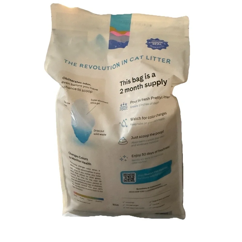 Pretty Litter Health Monitoring Cat Litter, Non-Clumping Crystal Litter 8 lb